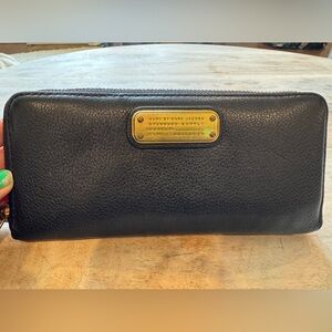 Marc Jacobs Black Wallet with Gold Accents